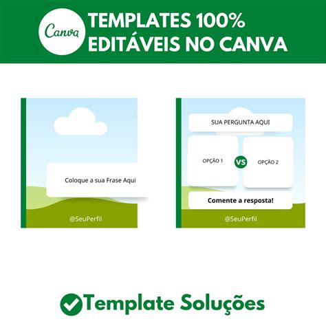 6 Modelos Simples De Posts Para Instagram Editáveis No Canva No Elo7