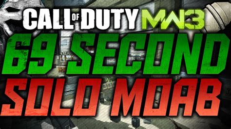 MW3 SOLO 69 SECOND MOAB YouTube