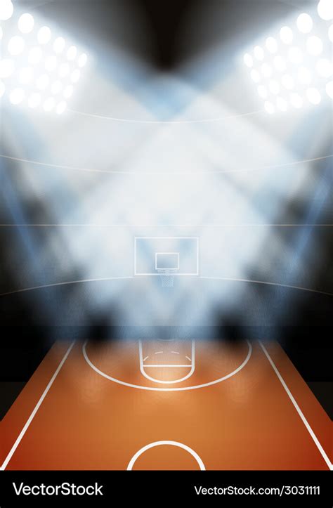 Background for posters night basketball stadium Vector Image