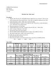 Titration Lab Determining Molar Mass Of An Unknown Acid Course Hero