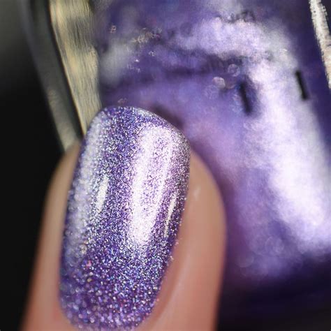 Mila By Ilnp Purple Glitter Nails Purple Nails Metallic Nails