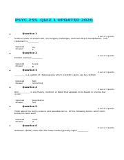 Psyc Quiz Updated Pdf Psyc Quiz Updated