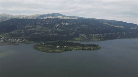 Aerial View Of Ioannina Island On Ioannina Stock Footage SBV-347684304 ...