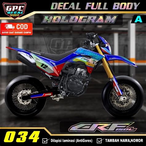 Jual Decal Sticker Hologram Fullbody Crf L Decal Sticker Trail