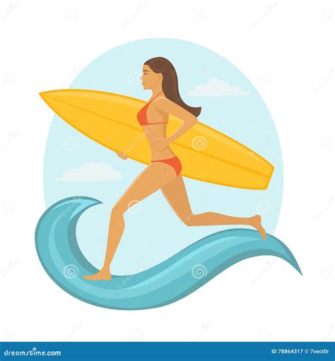 Man And Woman Surfer Standing With Surfboard Vector Set Cartoondealer