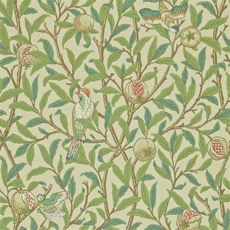 212539 William Morris Bird And Pomegranate Wallpaper Fa0306 Morris And Co Tallantyre Interiors