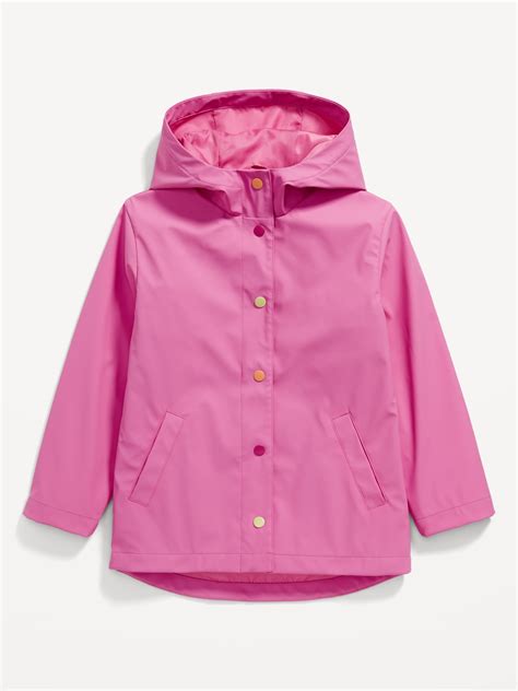 Water Resistant Snap Front Jacket For Girls Old Navy