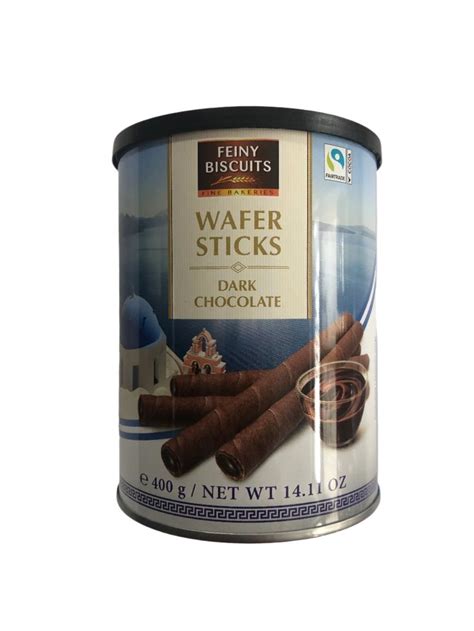 Feiny Biscuits Wafer Sticks Dark Chocolate Tin 400g | Biscuits, Dark ...