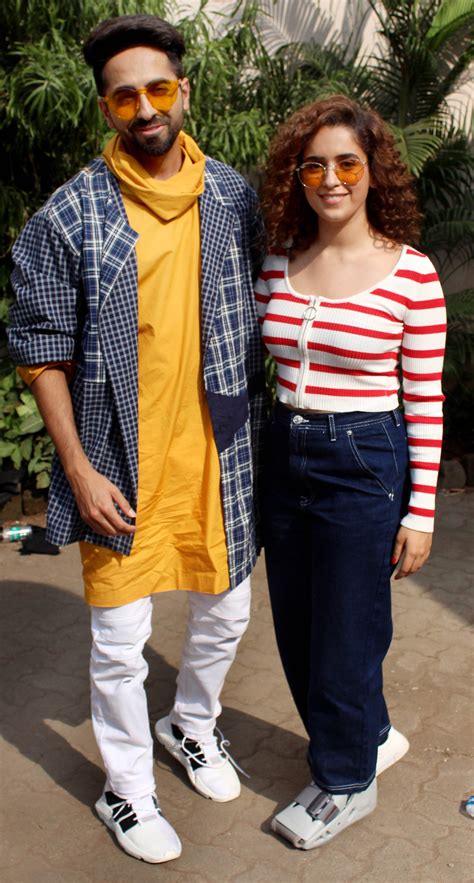 Photo Gallery: Ayushmann Khurrana, Sanya Malhotra promote Badhaai Ho in ...