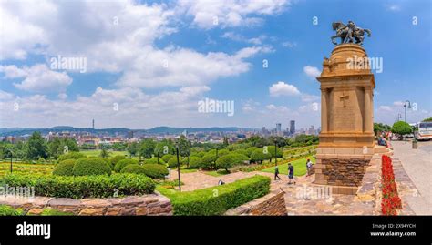 View Of Delville Wood Memorial Pretoria Skyline And Union Buildings