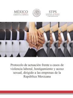 Protocolo De Actuaci N Frente A Casos De Violencia Laboral