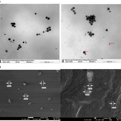 A TEM Micrograph And B SEM Micrograph Of The Green Synthesized A