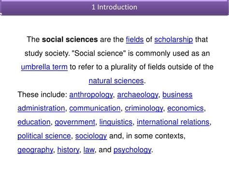 Introduction To Social Science