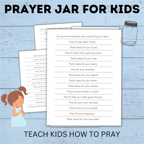 Prayer Prompts for Kids Prayer Activities for Kids Prayer Cards Prayer ...