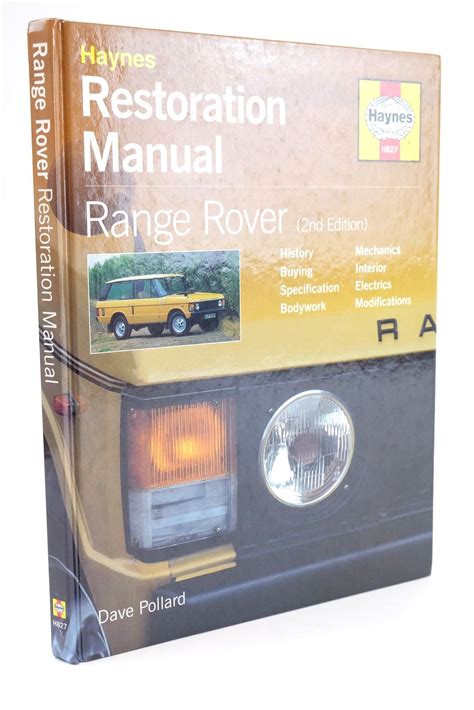 Stella Rose S Books HAYNES RESTORATION MANUAL RANGE ROVER 2ND