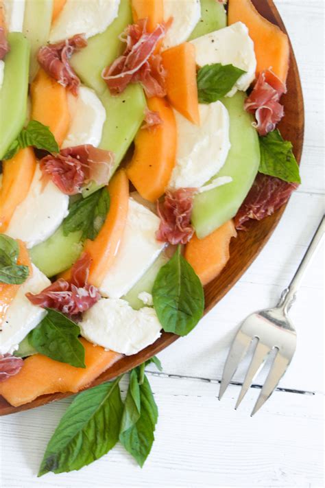 Melon Prosciutto Salad Caprese Style Recipe Prosciutto Caprese