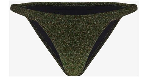 Form And Fold Green The Bare Bikini Bottoms In Black Lyst