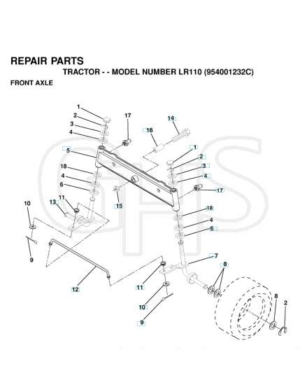 Husqvarna Lr110 Front Axle GHS