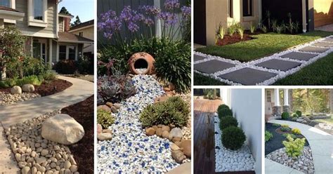 30 Awesome Front Yard White Rock Landscaping Ideas In 2023