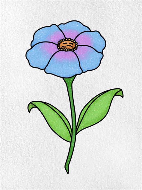 pretty flowers  draw easy