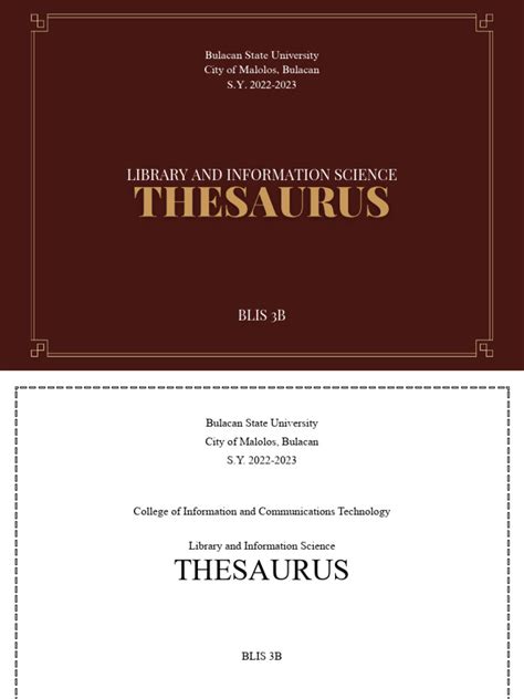 Blis 3b Lis Thesaurus Pdf Libraries Data