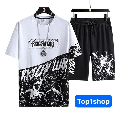 Bộ quần áo nam LUB mùa hè phối màu siêu hot chất thun cao cấp M00 Shopee Việt Nam