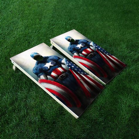 America A Hero Cornhole Boards Wraps Set Of 2 Backyardgamesusa