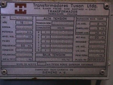 Selección Y Piezas Del Transformador