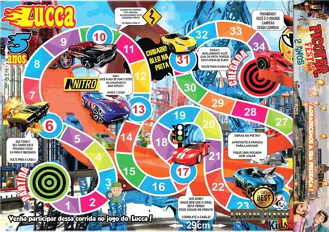 Jogo De Tabuleiro Hot Wheels Personalizado Elo7