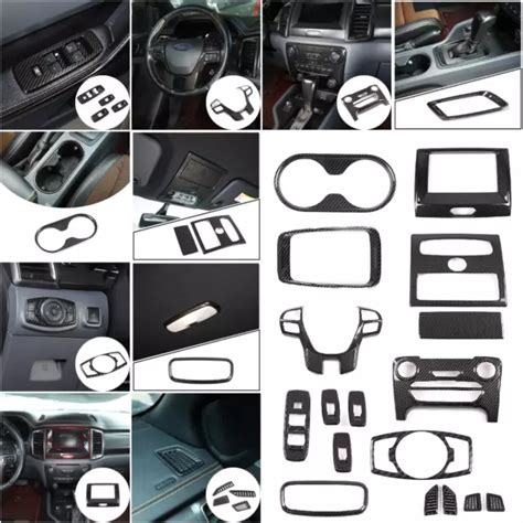 17PCS SET ABS CARBON Fiber Interior Decoration Trim For Ford Ranger