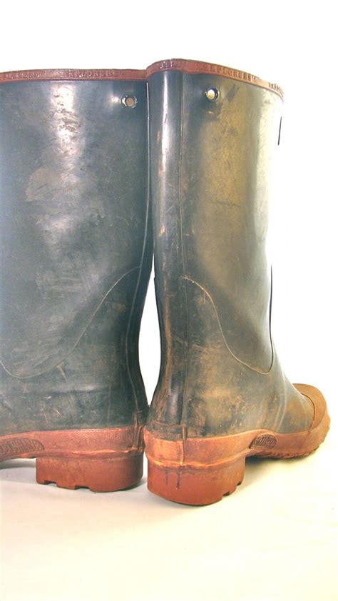 Vintage Explorer Rubber Boots Steel Shank Pre Mudded