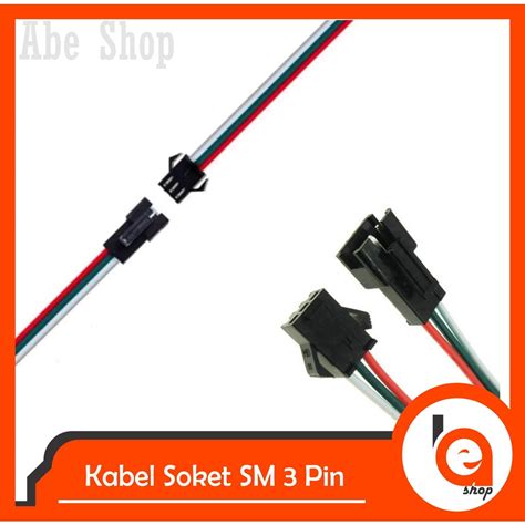 Jual Soket DC Connector SM 3 Pin Soket JST 3 Pin Sambungan Kabel 1 Set