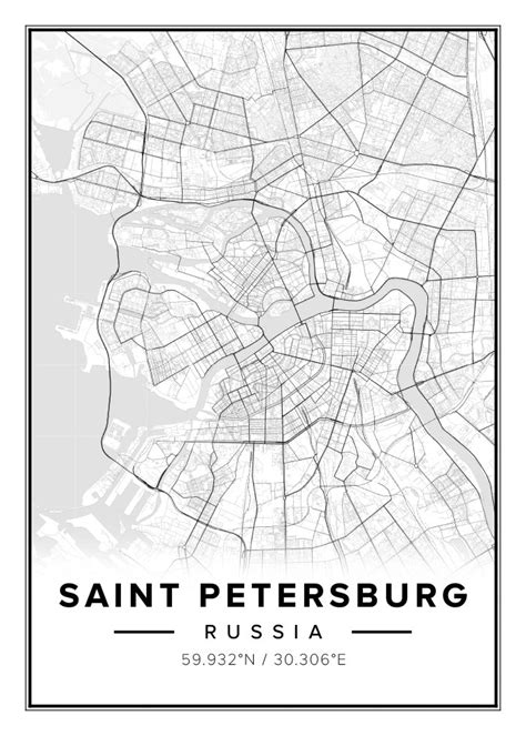 Постер карта города (46 фото) » Рисунки для срисовки и не только