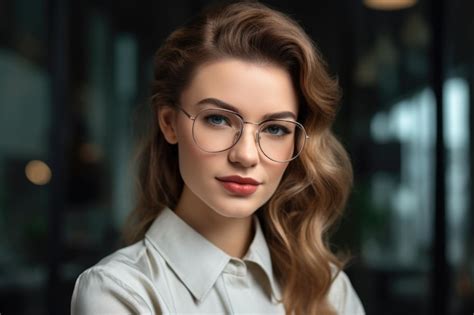 Premium Ai Image A Cropped Portrait Of A Confident Young Businesswoman Wearing Glasses Created