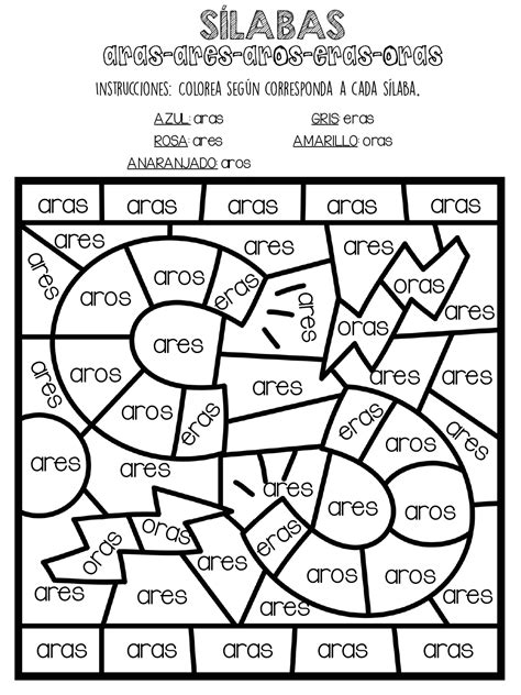 Cuaderno Molón Para Colorear Sílabas Sílabas Y Trabadas