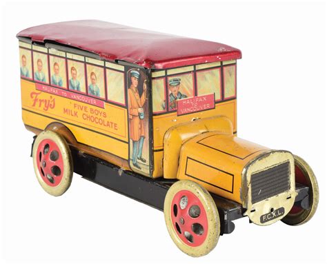 Lot Detail Frys Five Boys Milk Chocolate Bus Candy Tin