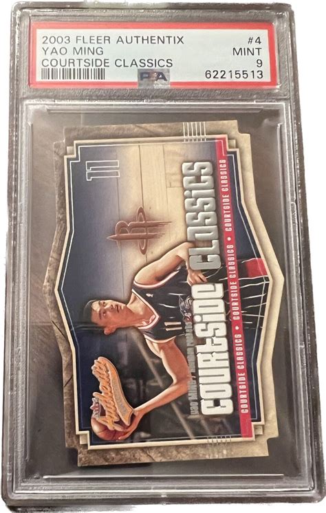 Fleer Authentix Yao Ming Rockets Hof Psa Mint Ebay