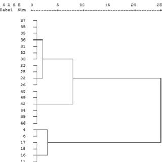 Dendrogram Of The Hierarchical Cluster Analysis For Determining The