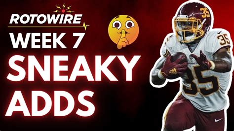 Sneaky Adds Fantasy Football Waiver Wire Week 7 Youtube