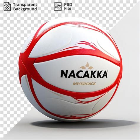 Premium PSD Transparent Background Of A Red And White Soccer Ball