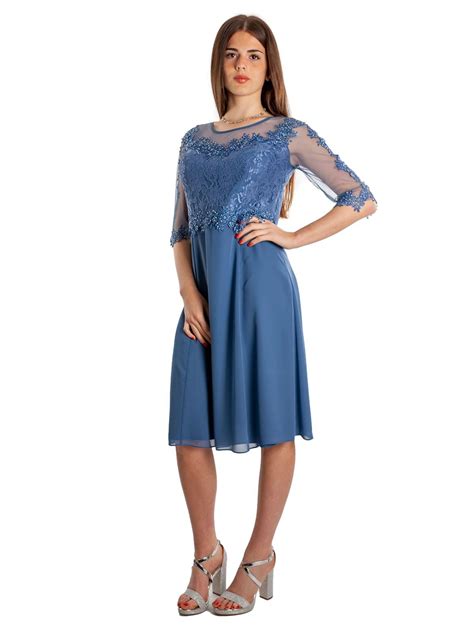 Abito Da Cerimonia Corto Donna Taglie Forti Mamma Sposa 3001