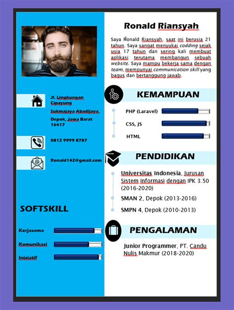 Cara Membuat Cv Di Word Yang Menarik Imagesee