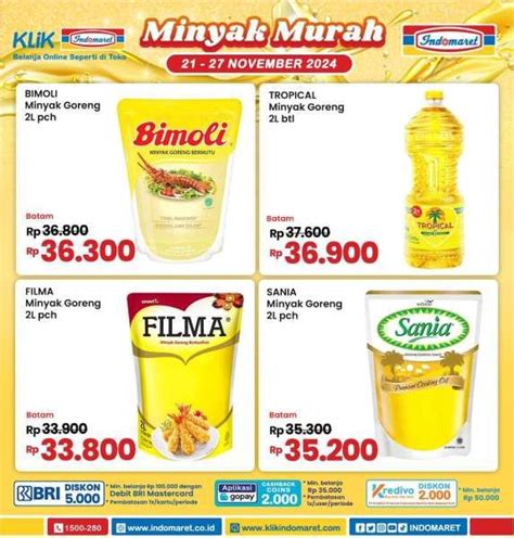 Promo Minyak Goreng Murah Di Indomaret Sampai Besok Harga Berbeda Di