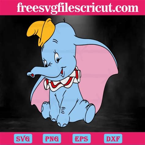 Dumbo With Hat Layered Svg File Free Svg Files For Cricut