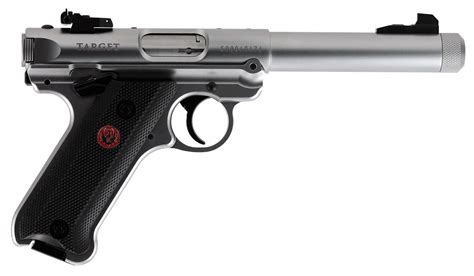 Ruger 40126 Mark Iv Target 22 Lr 101 550 Overall Satin Stainless Steel Threadedbull Barrel