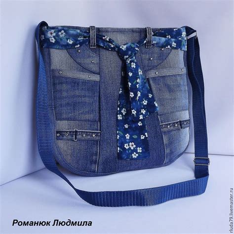 Сумка джинсовая женская с цветным пояском №2 - купить или заказать в ...