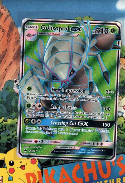 Pok Mon Tcg Golisopod Gx Burning Shadows Ultra Rare Holo Nm