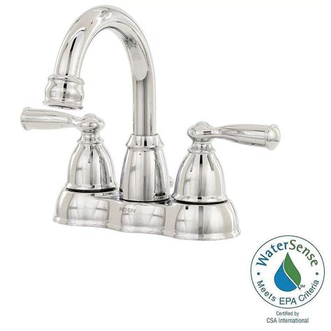 Moen Banbury 4 Inch Centerset 2 Handle High Arc Bathroom Faucet In Chrome The Home Depot Canada