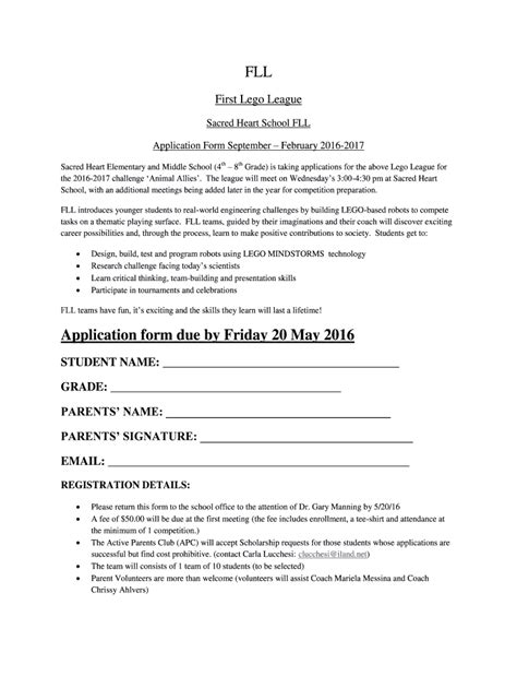 Fillable Online First Lego League Fax Email Print PdfFiller