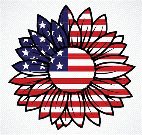 Free 243 Sunflower 4Th Of July Svg SVG PNG EPS DXF File